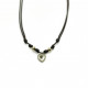 GOLD HEART TOP SILVER NECKLACE - CO6790PPXNUS