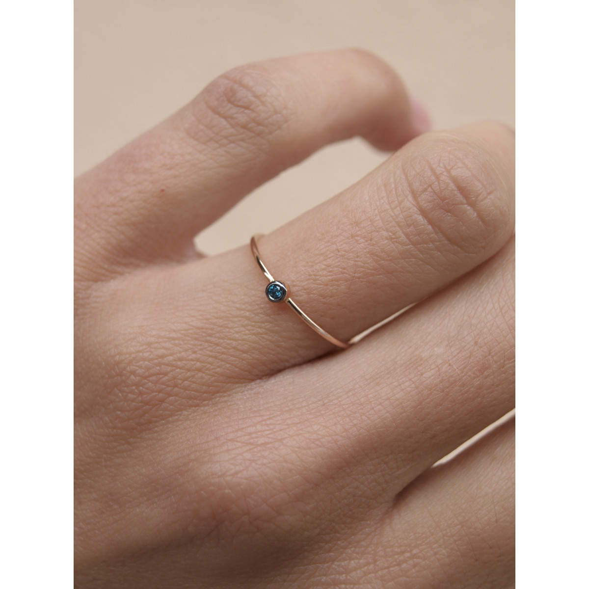 ANILLO PANOS & SAVAS DIAMANTE AZUL - R0402