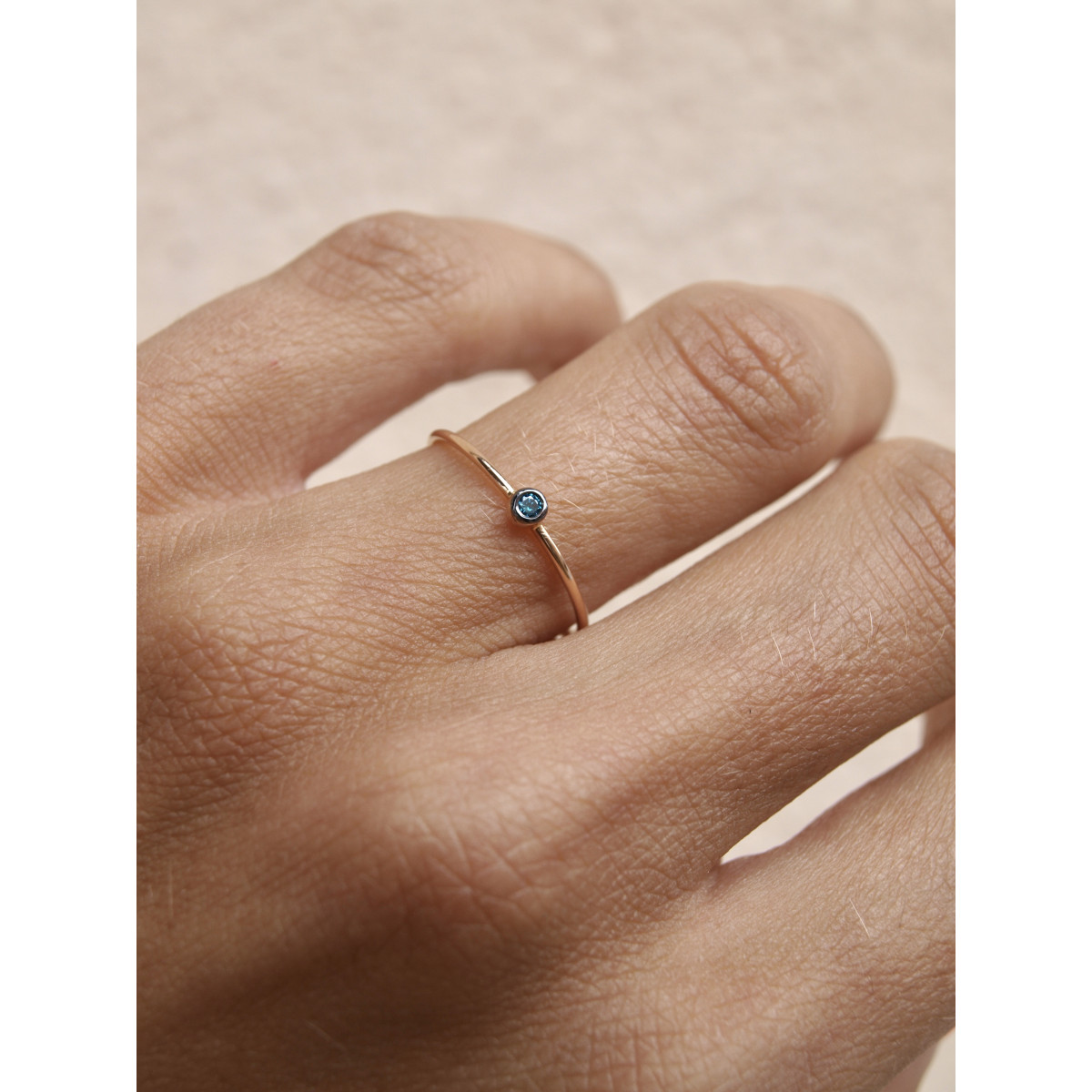 ANILLO PANOS & SAVAS DIAMANTE AZUL - R0402