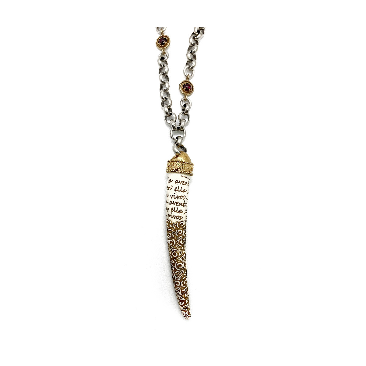 HORN PLATADEPALO NECKLACE - WN193X