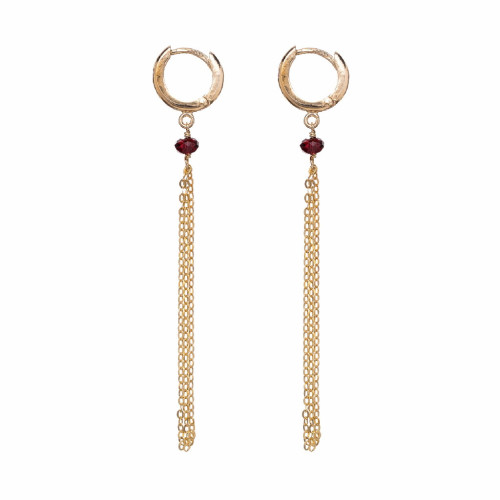 GARNET ALISIA EARRINGS - AL4162ORO GRANATO