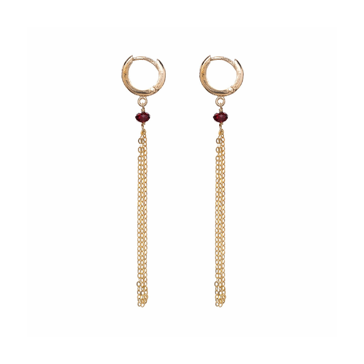 GARNET ALISIA EARRINGS - AL4162ORO GRANATO