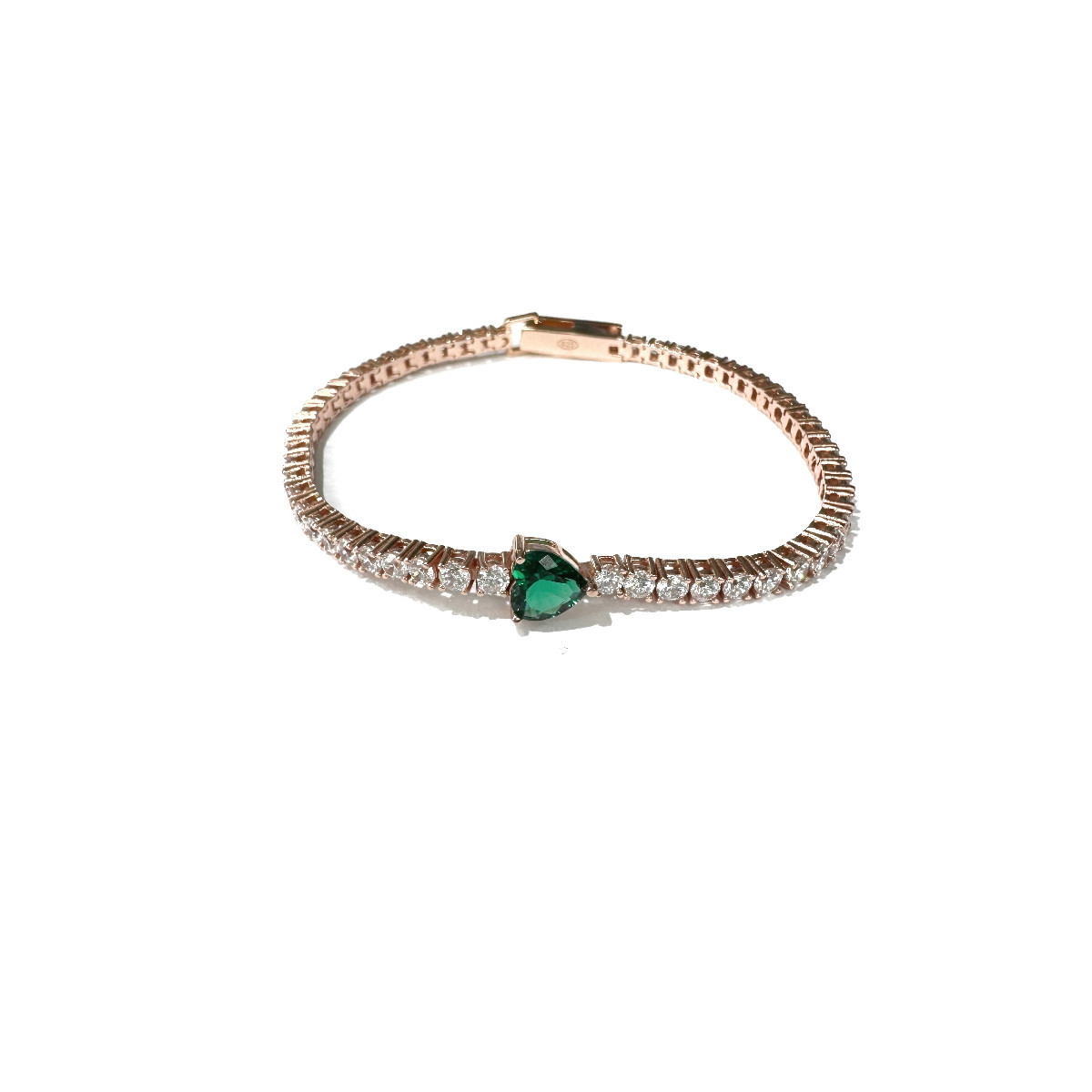 PULSERA MABINA RIVIERE CORAZÓN VERDE - 533440-S