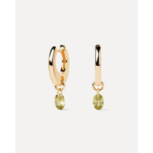 GREEN ZIRCON PDPAOLA HOOPS EARRINGS - AR01-B91-U