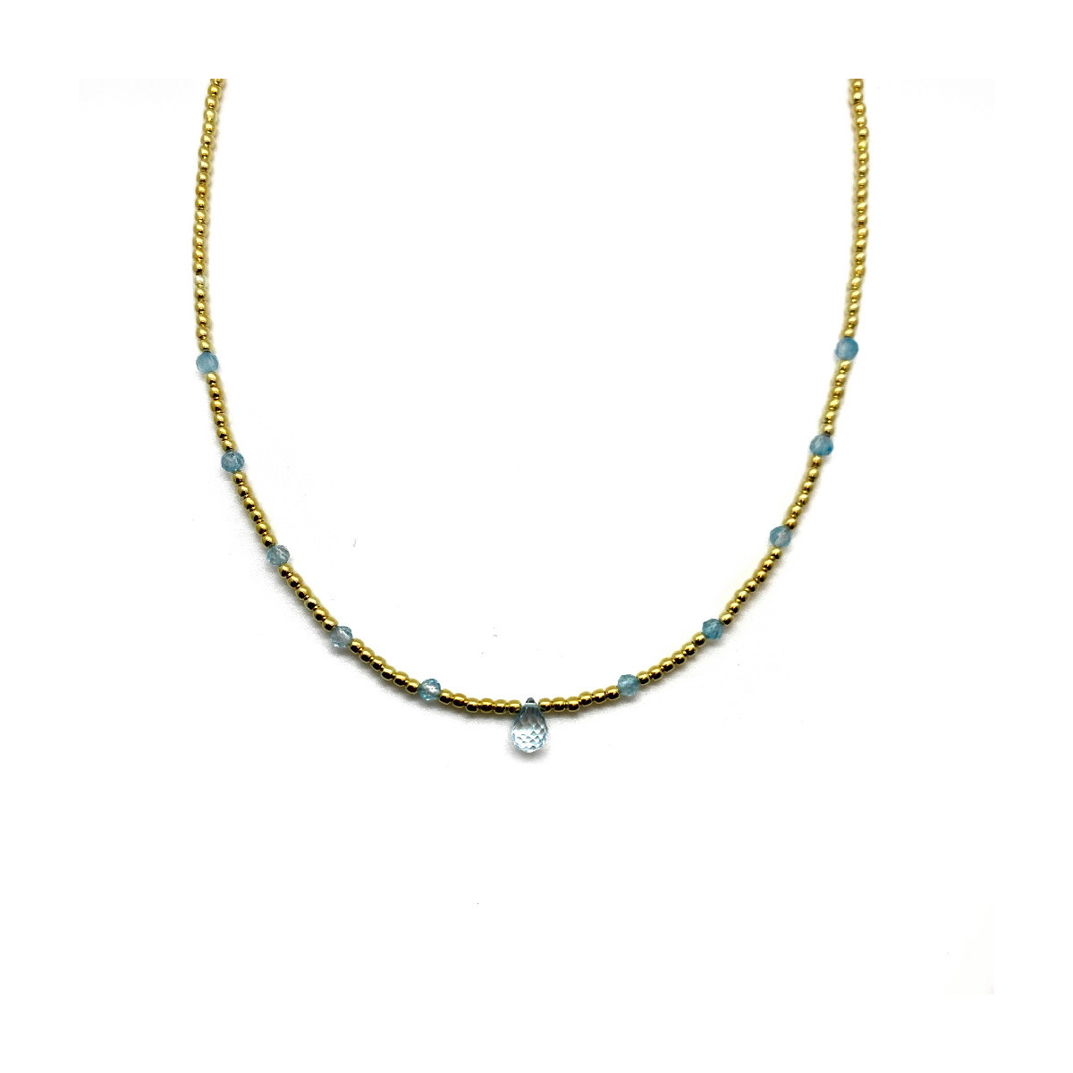 COLLAR ALISIA AZUL - AL4427ORO AZZURRO