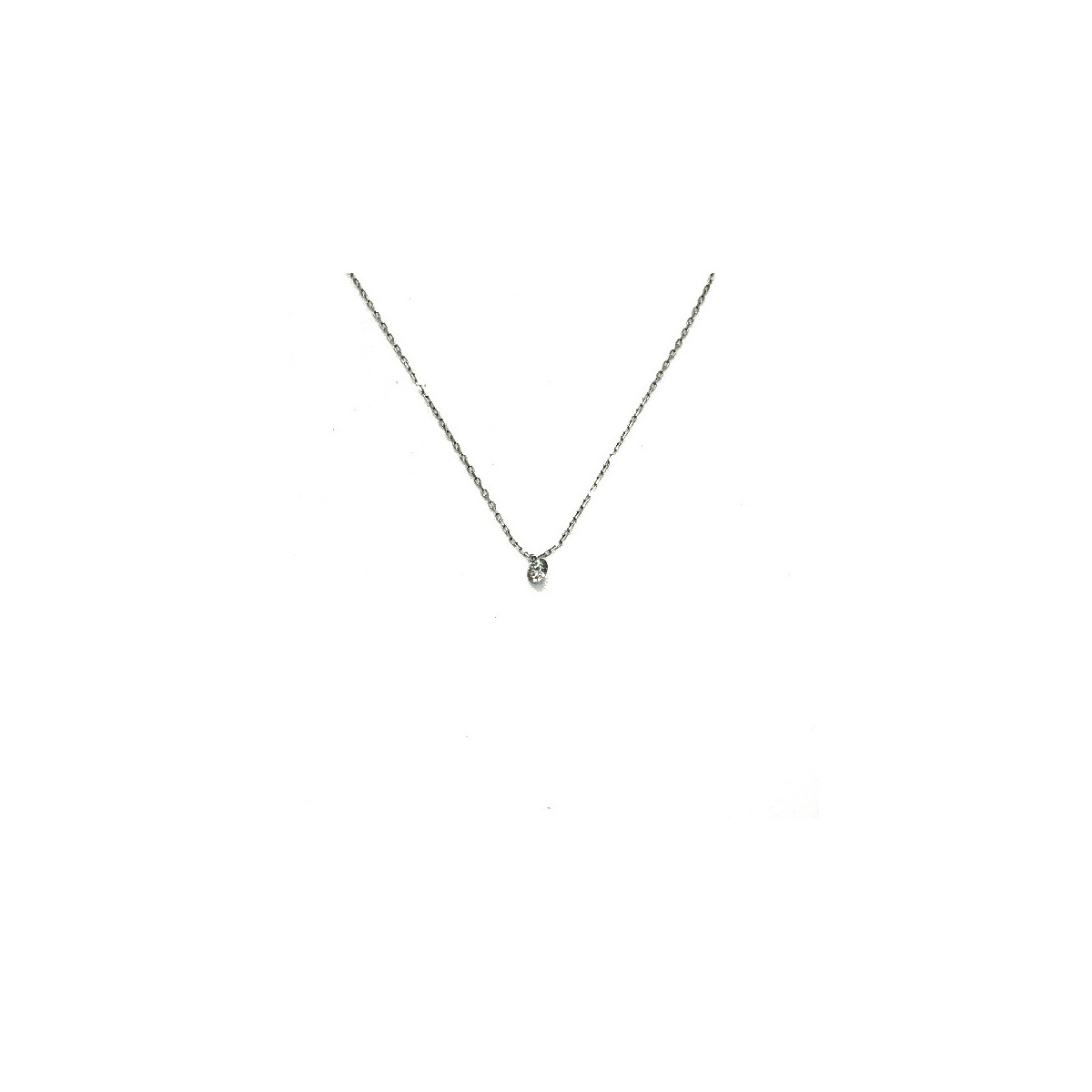 WHITE GOLD DIAMOND FILLAT NECKLACE - 4843A/001